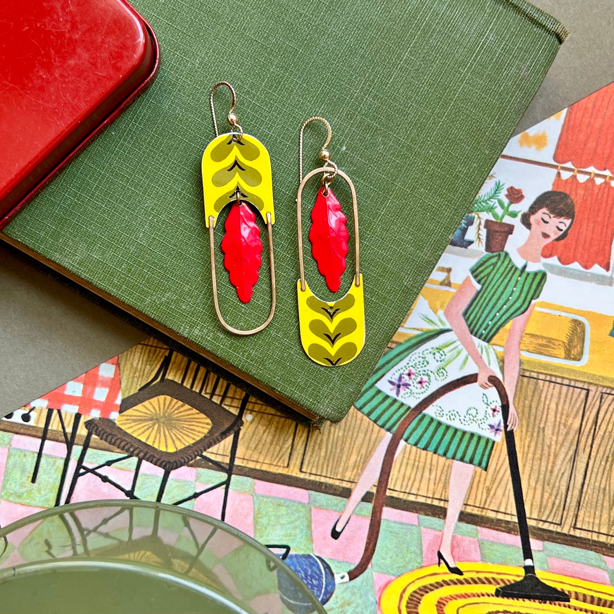 Scarlet Arch Earrings, Mismatched