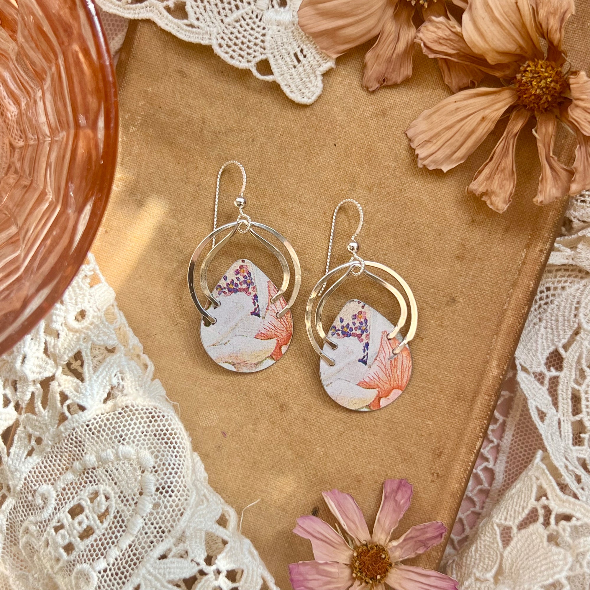 English Rose, Double Dollop Earrings