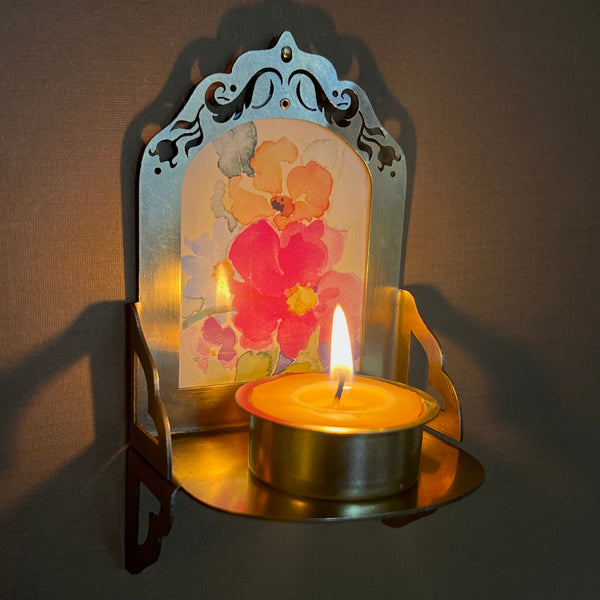 Petite Altar, Watercolor, Rustic Antiqued Brass