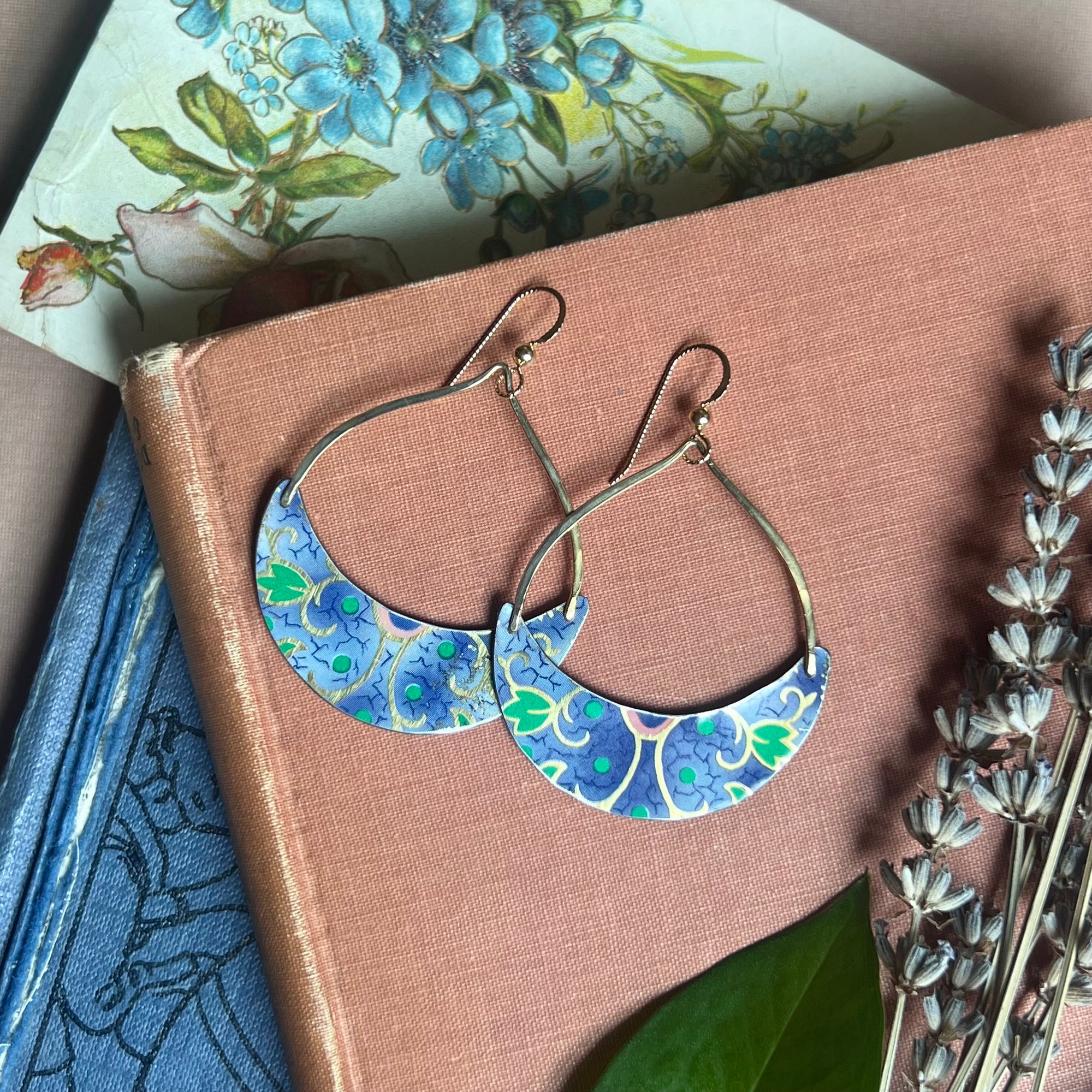 Sky Blue Big Dollop Earrings 2 ---