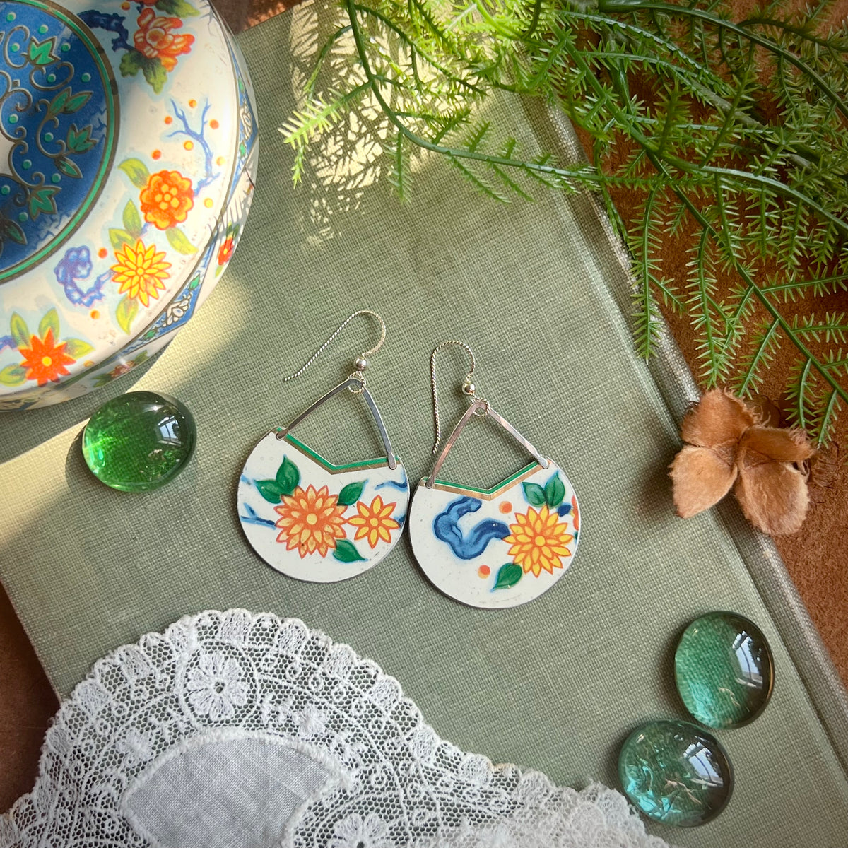 Flower Child Plump Teardrop Earrings