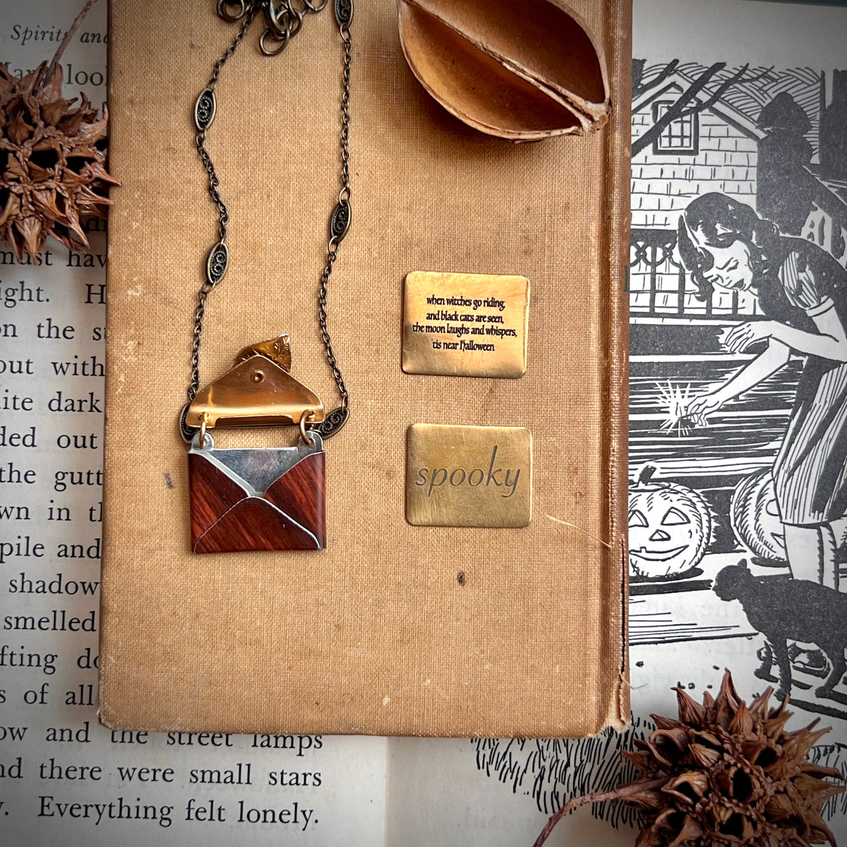 Spooky Season Love Letter Necklace ---