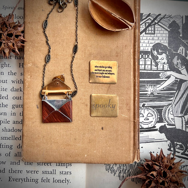 Spooky Season Love Letter Necklace ---