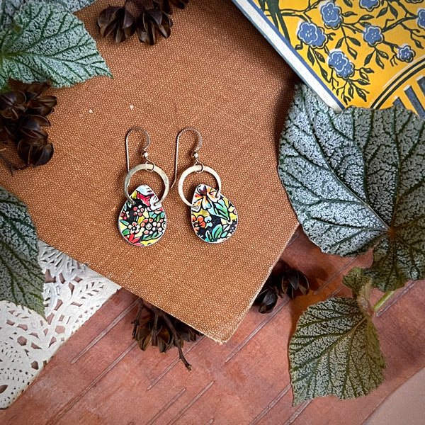 Italian Fiore, Halo Teardrop Earrings