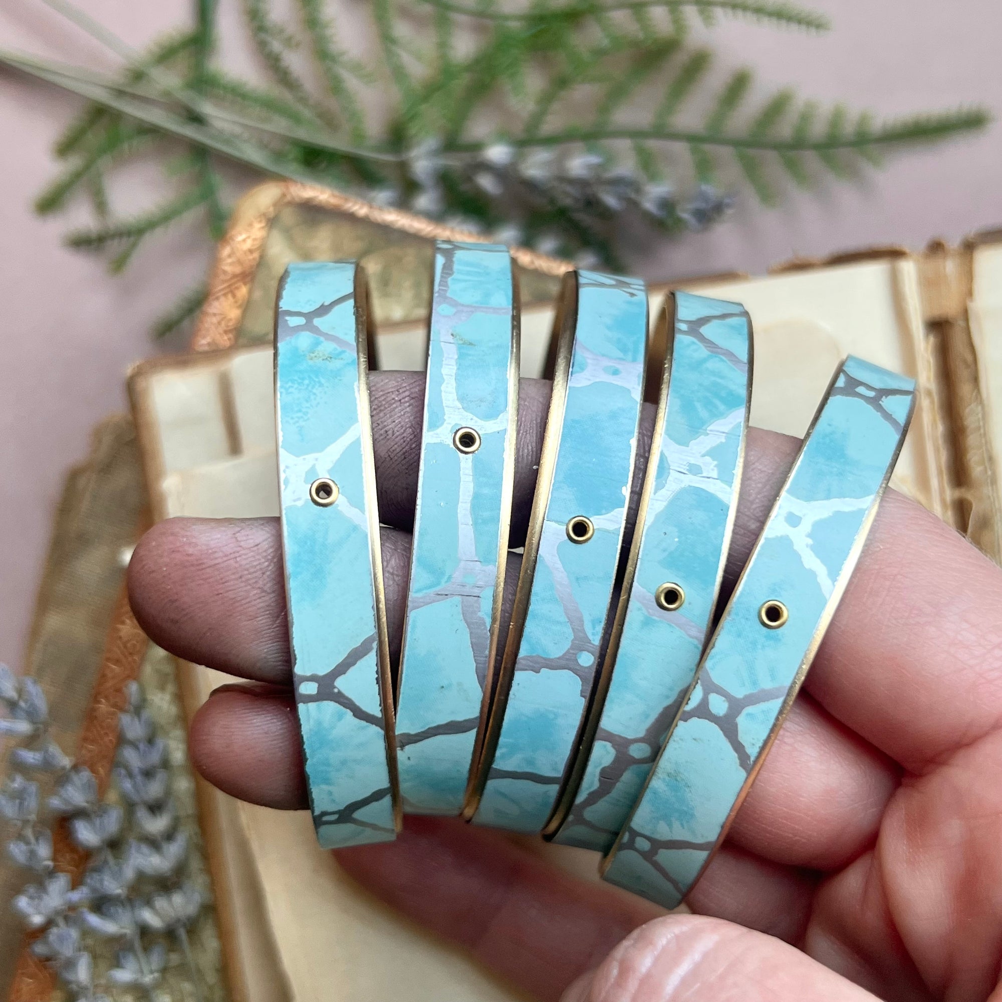 Cuff Bracelet Skinny, Robin's Egg