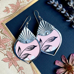 Confection Earrings, Pink Floral