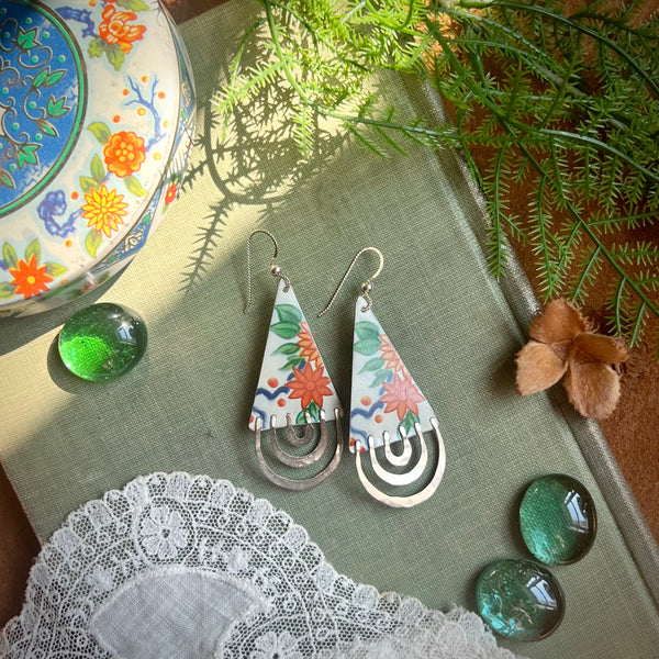 Flower Child Long Drape Earrings ---