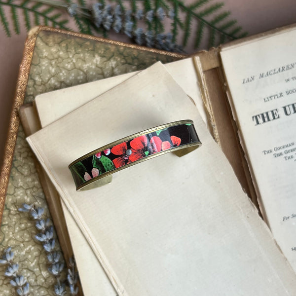 Cuff Bracelet Narrow, Midnight Geranium