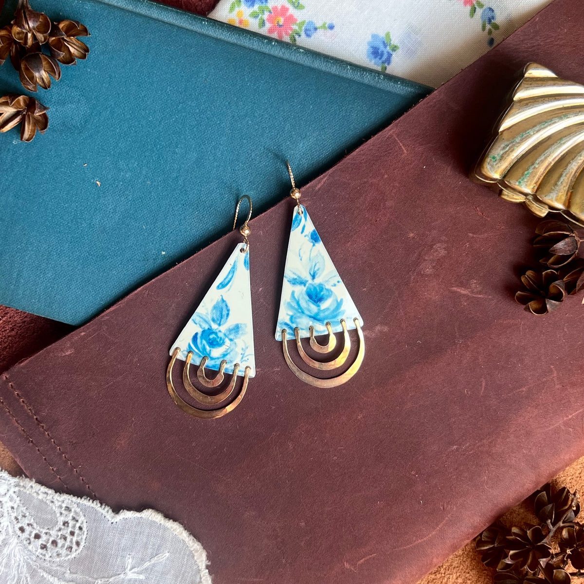 Azure Long Drape Earrings 1