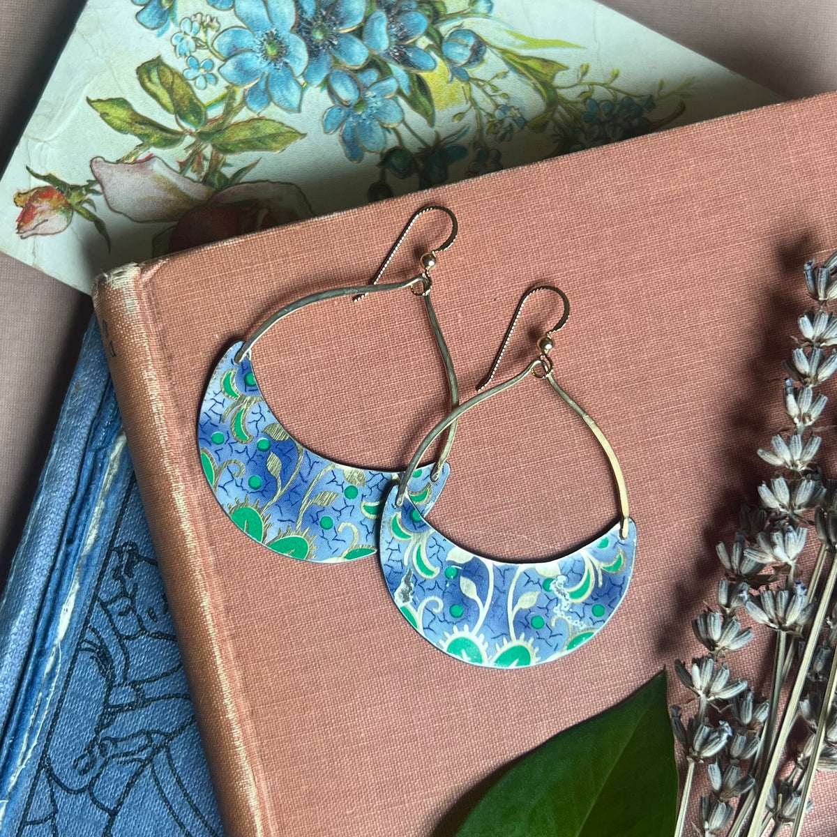Sky Blue Big Dollop Earrings 1
