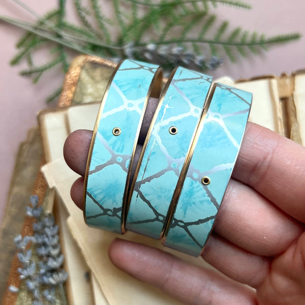 Cuff Bracelet Wide, Robin's Egg