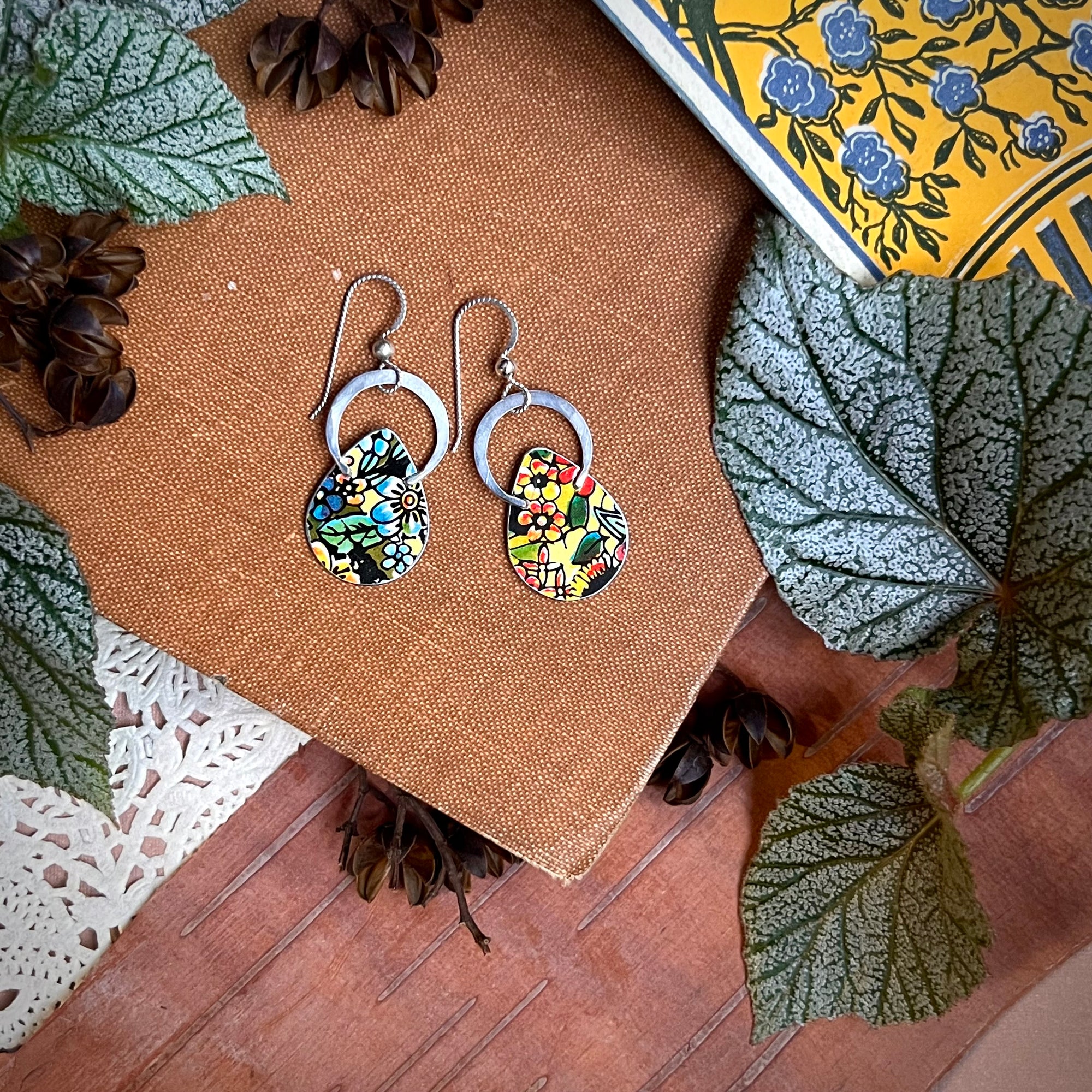 Italian Fiore, Halo Teardrop Earrings