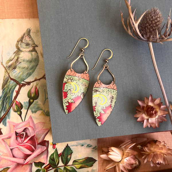 Minty Blush, Vessel Earrings