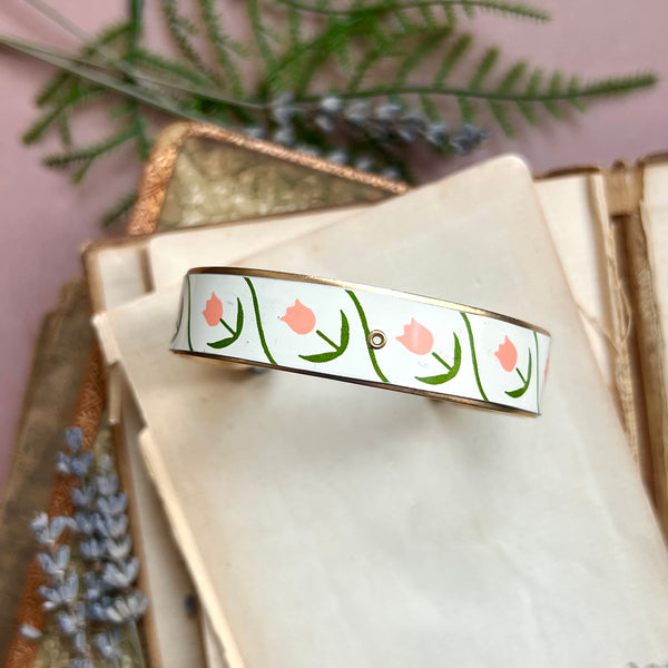 Cuff Bracelet Wide, Peach Tulip 1