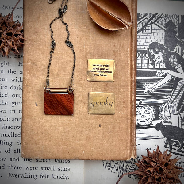 Spooky Season Love Letter Necklace ---