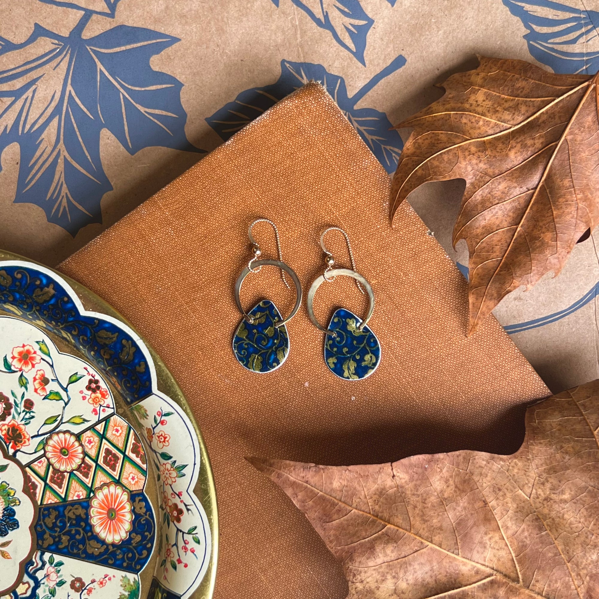 Paprika, Halo Teardrop Earrings 3