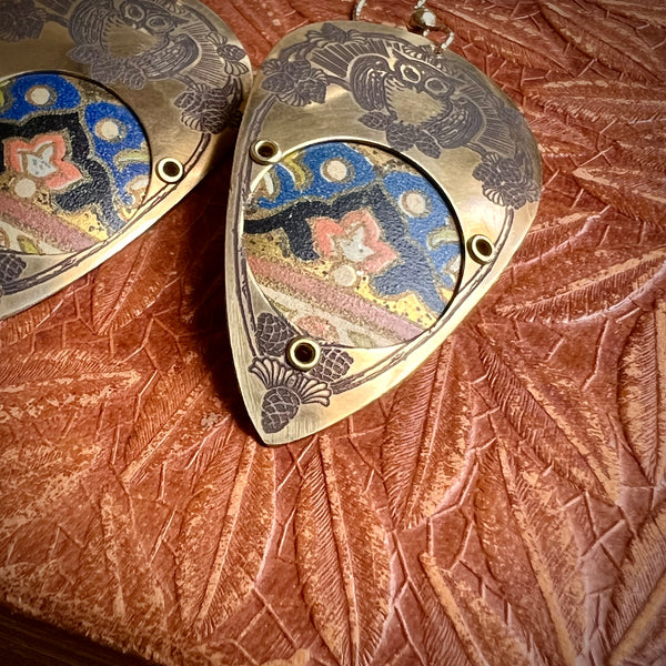 Engraved Owl Earrings *PREORDER*---