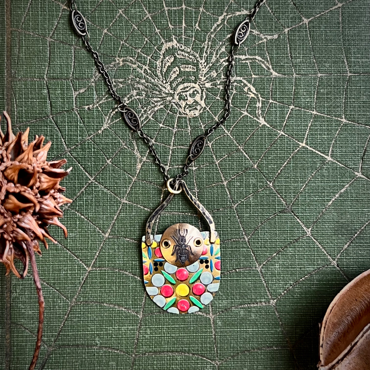 Mosaic Ant Necklace ---