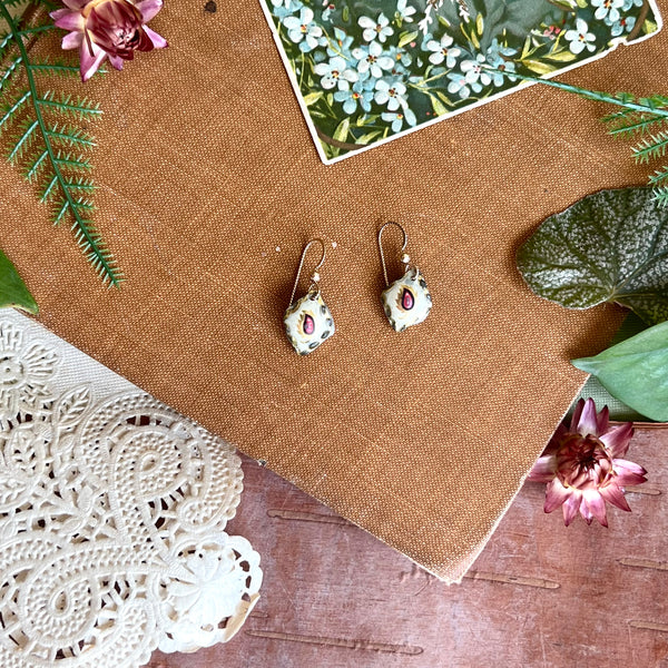 Teeny Tiny Diamond Paisley Earrings
