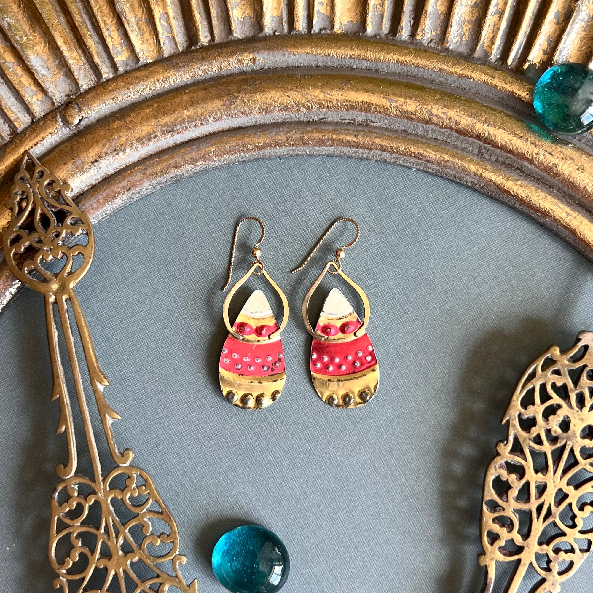 Sundar Dollop Teardrop Earrings, Large 1