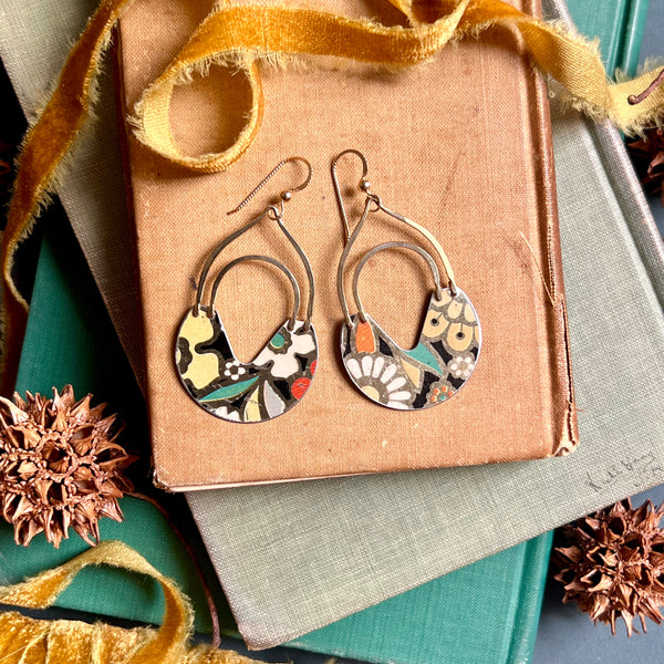 Recipe Box Passage Earrings ---