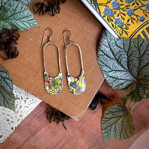 Italian Fiore, Long Arch Earrings