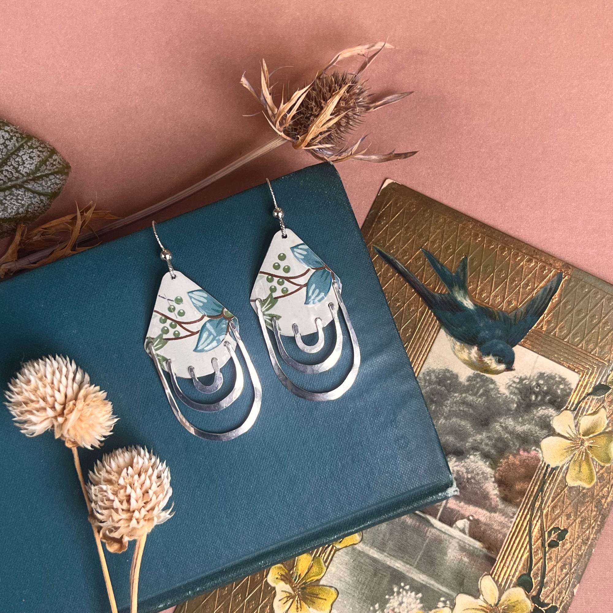 Curtain Call Earrings, Bluestar Blossoms