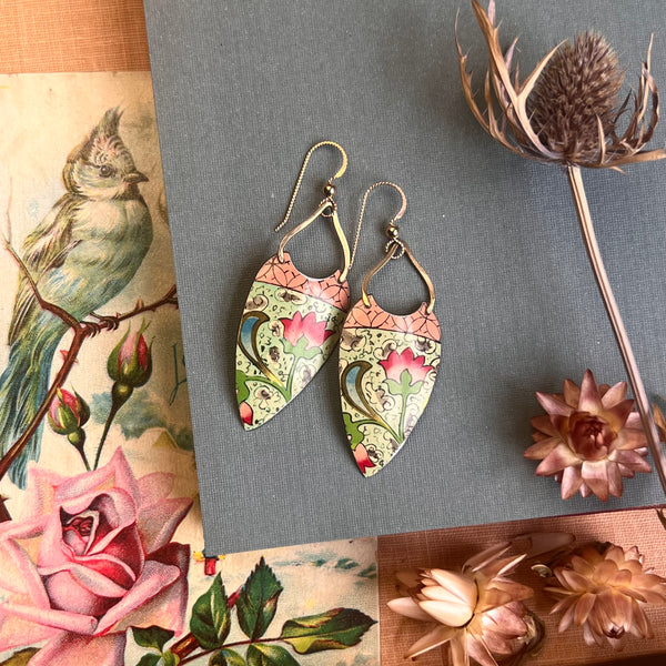 Minty Blush, Vessel Earrings