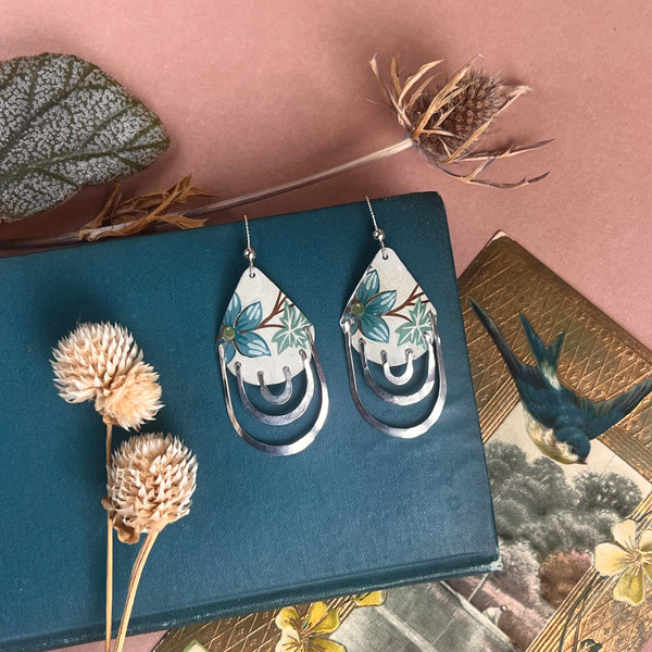 Curtain Call Earrings, Bluestar Blossoms