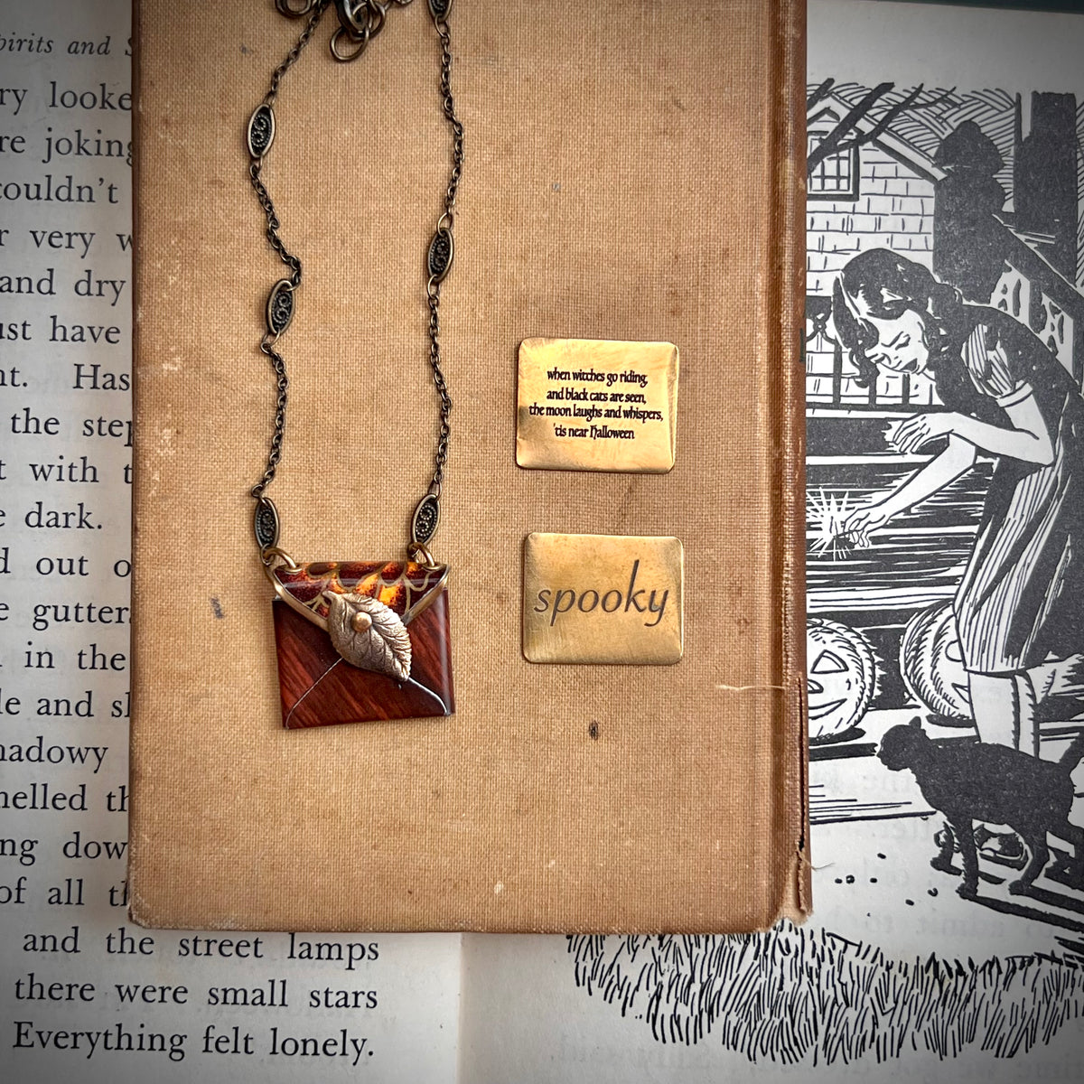Spooky Season Love Letter Necklace ---