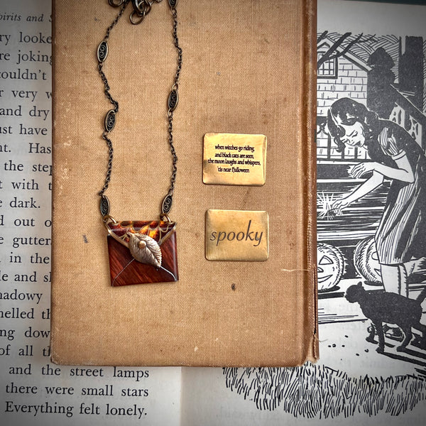 Spooky Season Love Letter Necklace ---