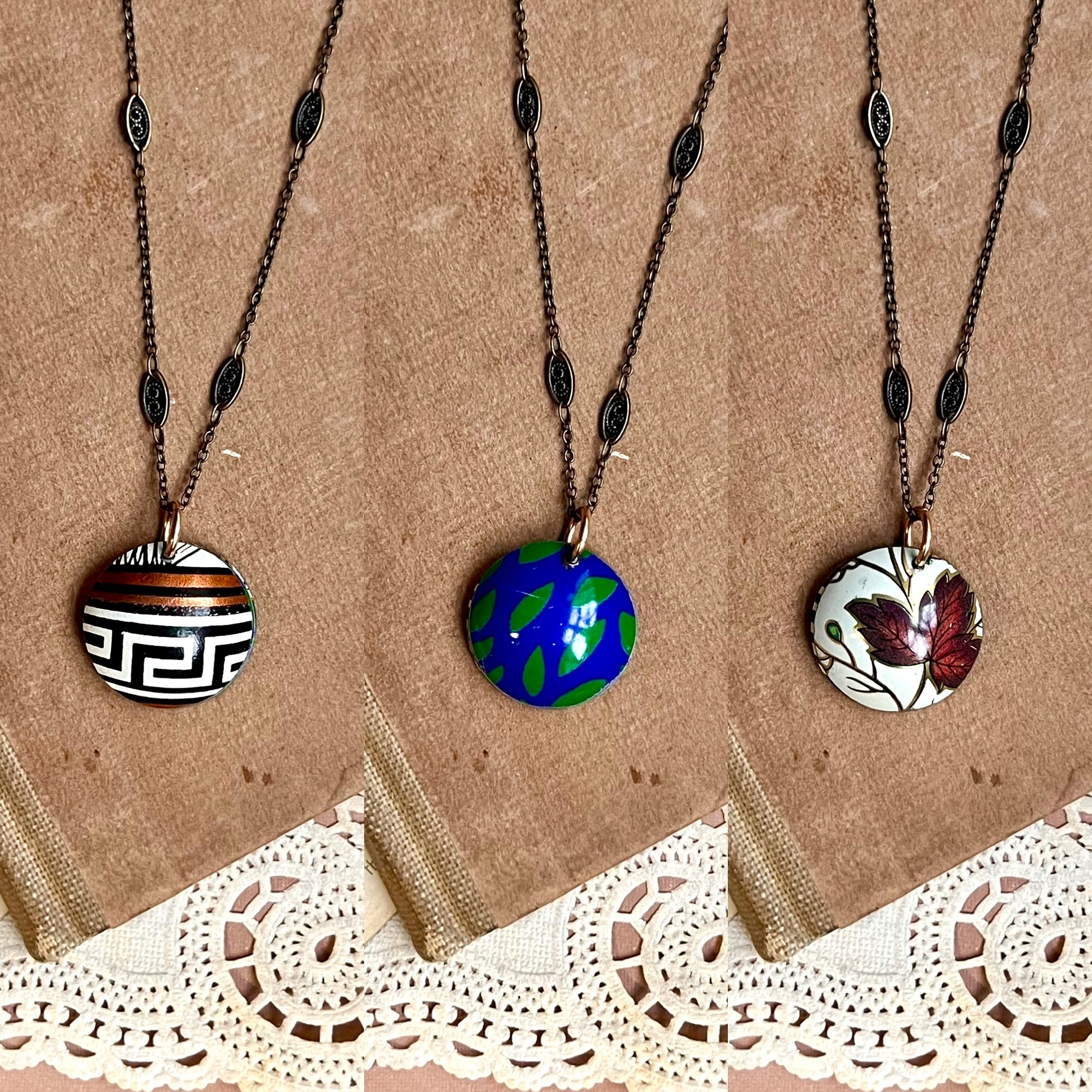 Taking Turns Necklace, Antiqued Brass 5