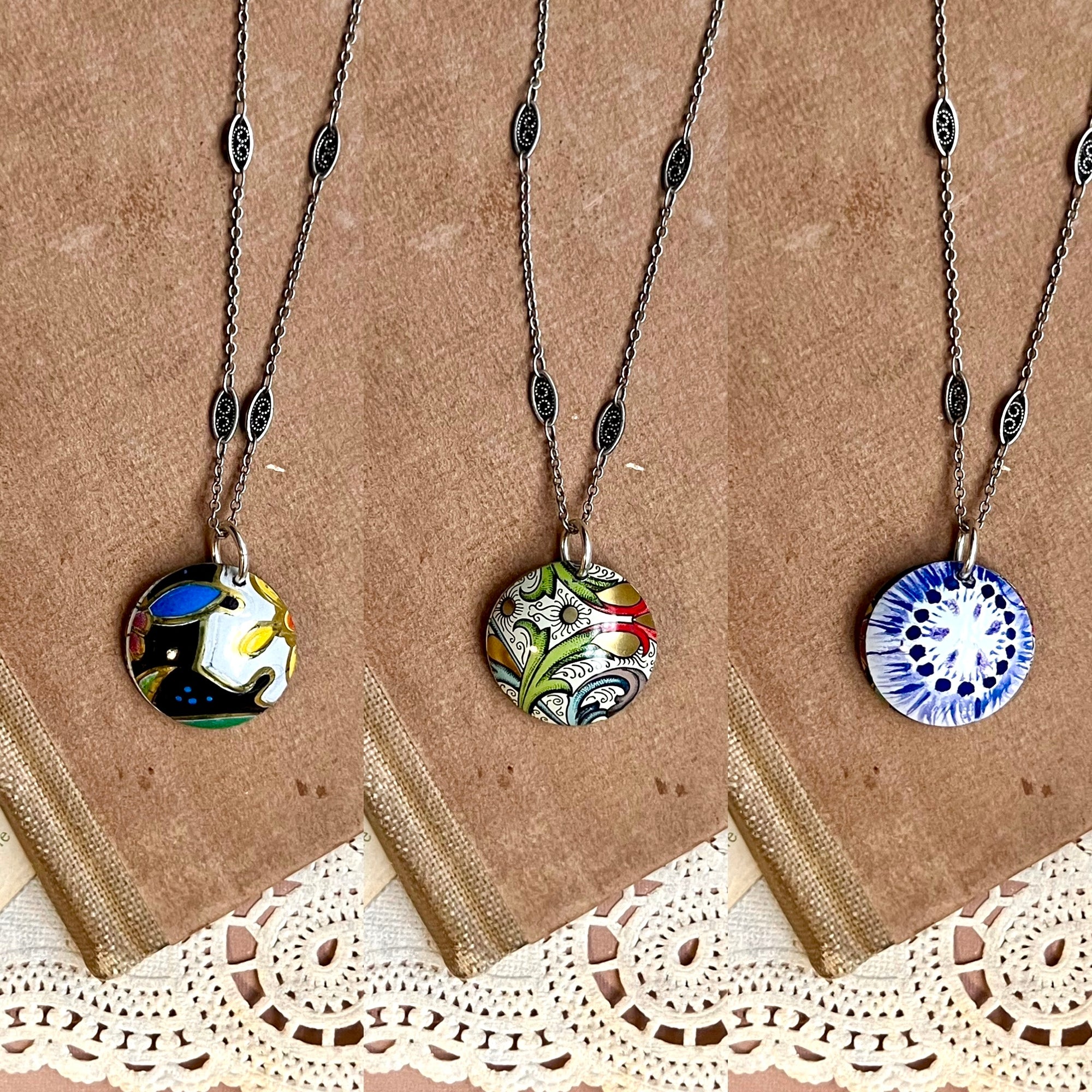 Taking Turns Necklace, Antiqued Silver 6