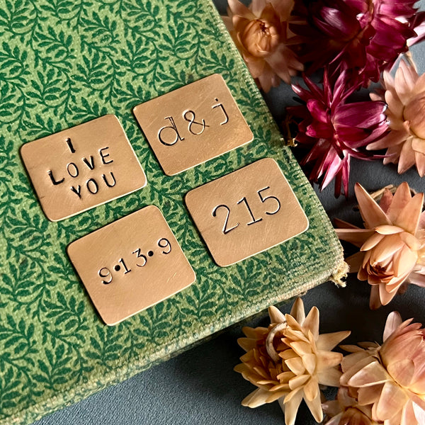 Custom Stamped Brass 'Letter' for Love Letter Necklace