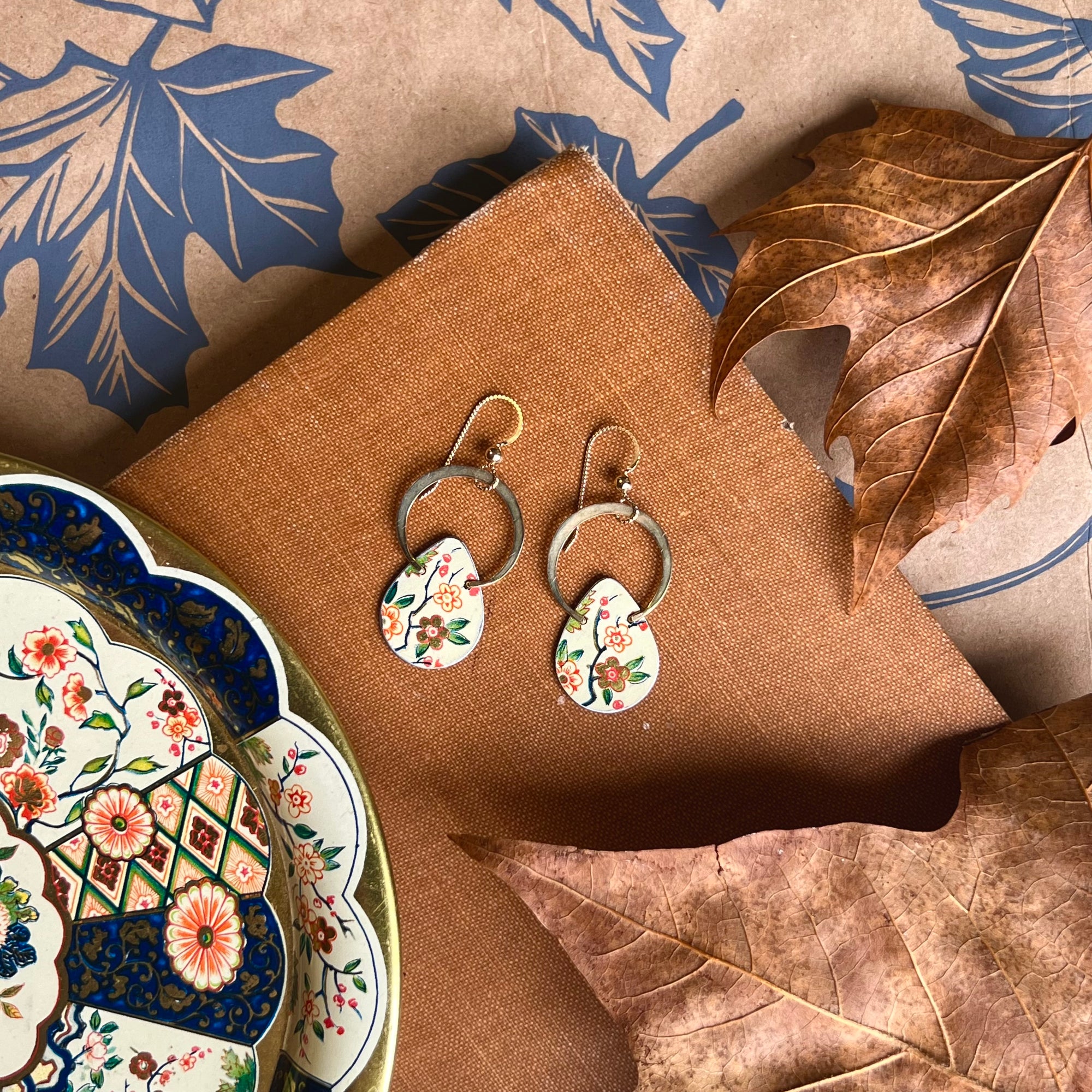 Paprika, Halo Teardrop Earrings 2