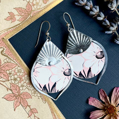 Confection Earrings, Pink Floral