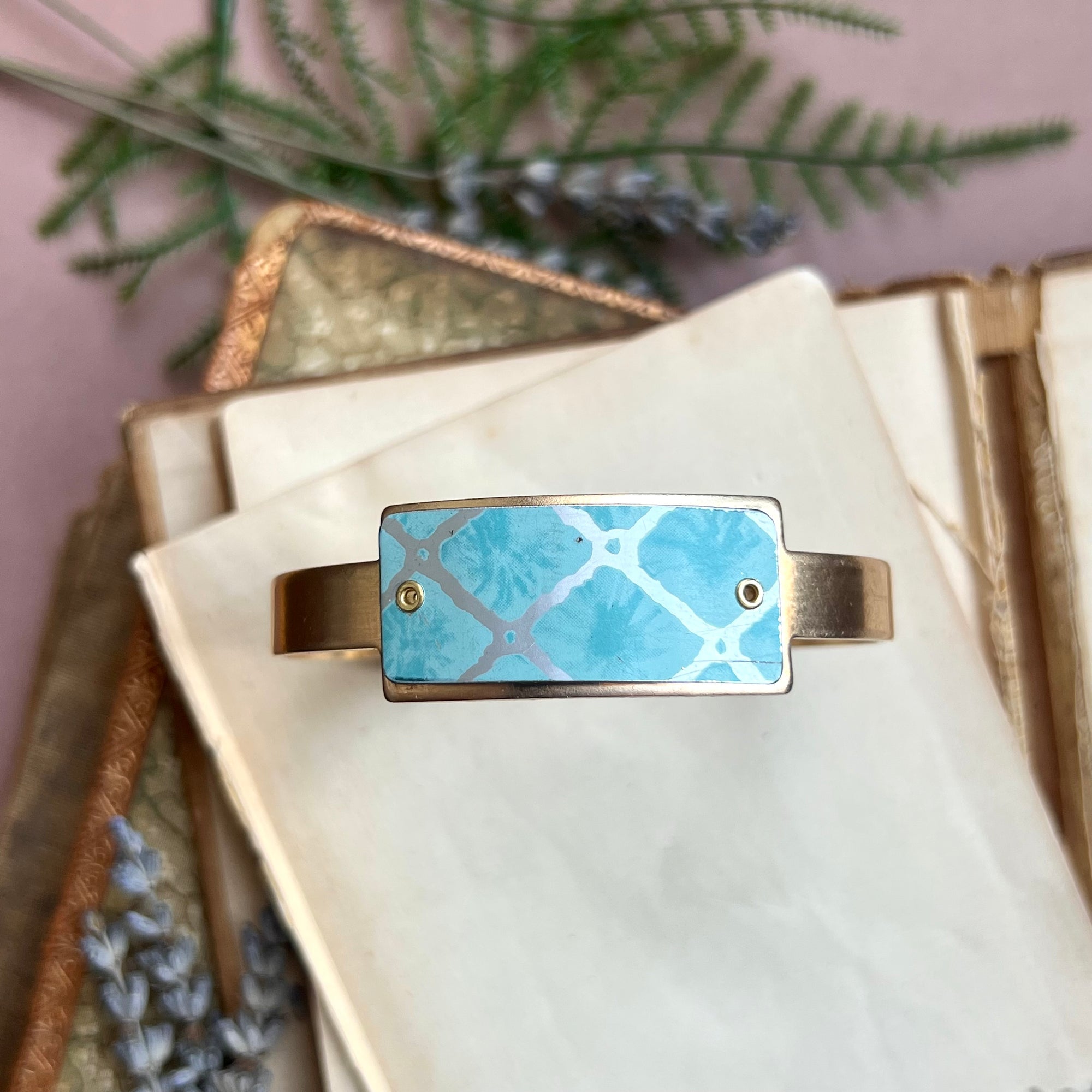 Cuff Bracelet ID Style, Robin's Egg