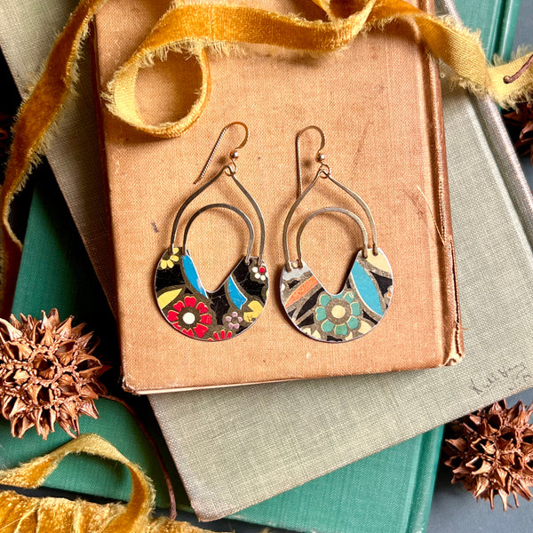 Recipe Box Passage Earrings ---