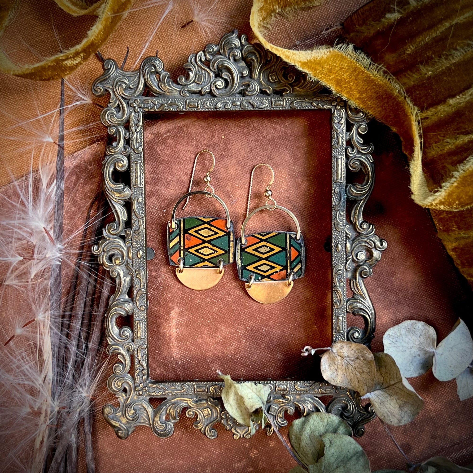 Egyptian Revival, Locket Earrings