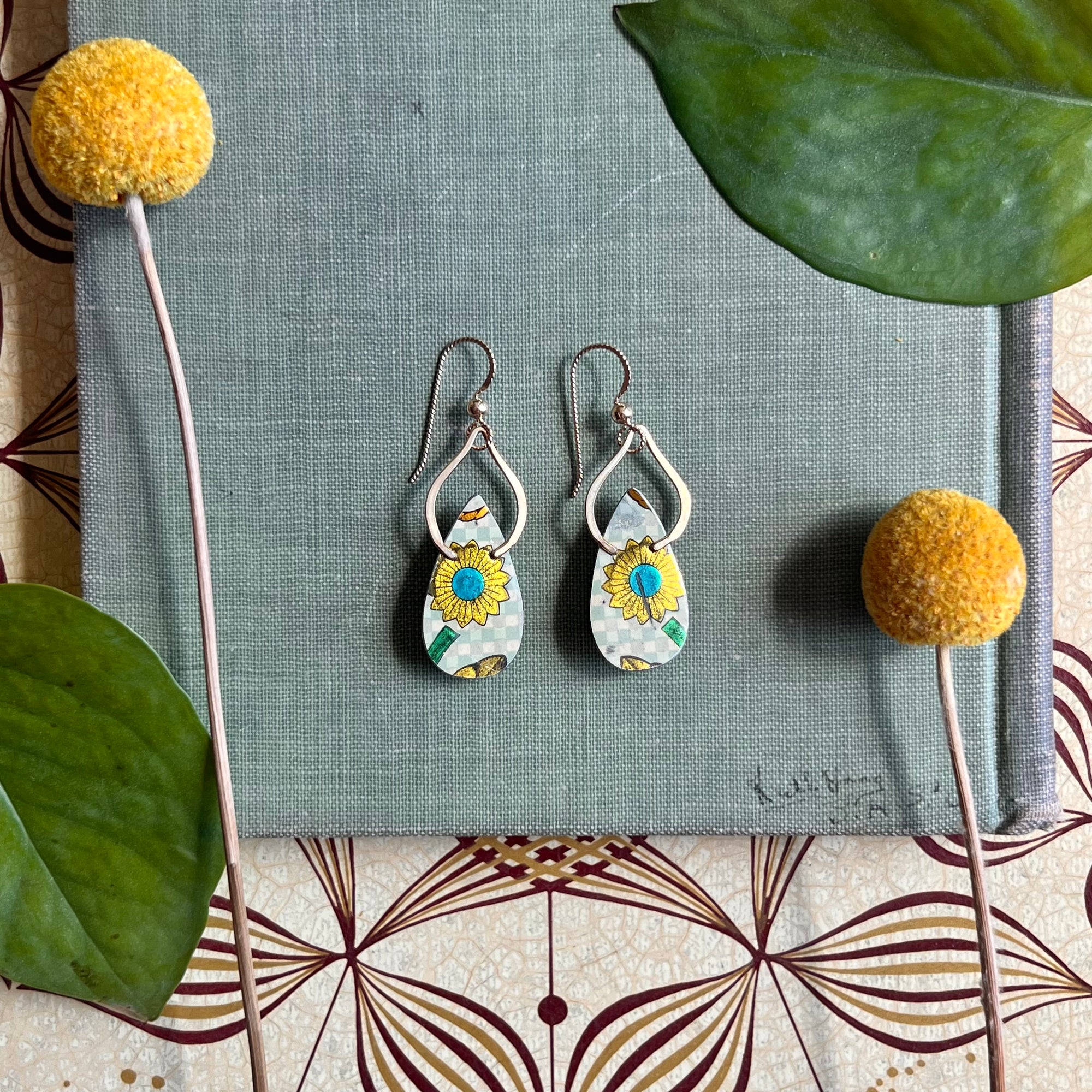 Sixties Metallic, Dollop Teardrop Earrings