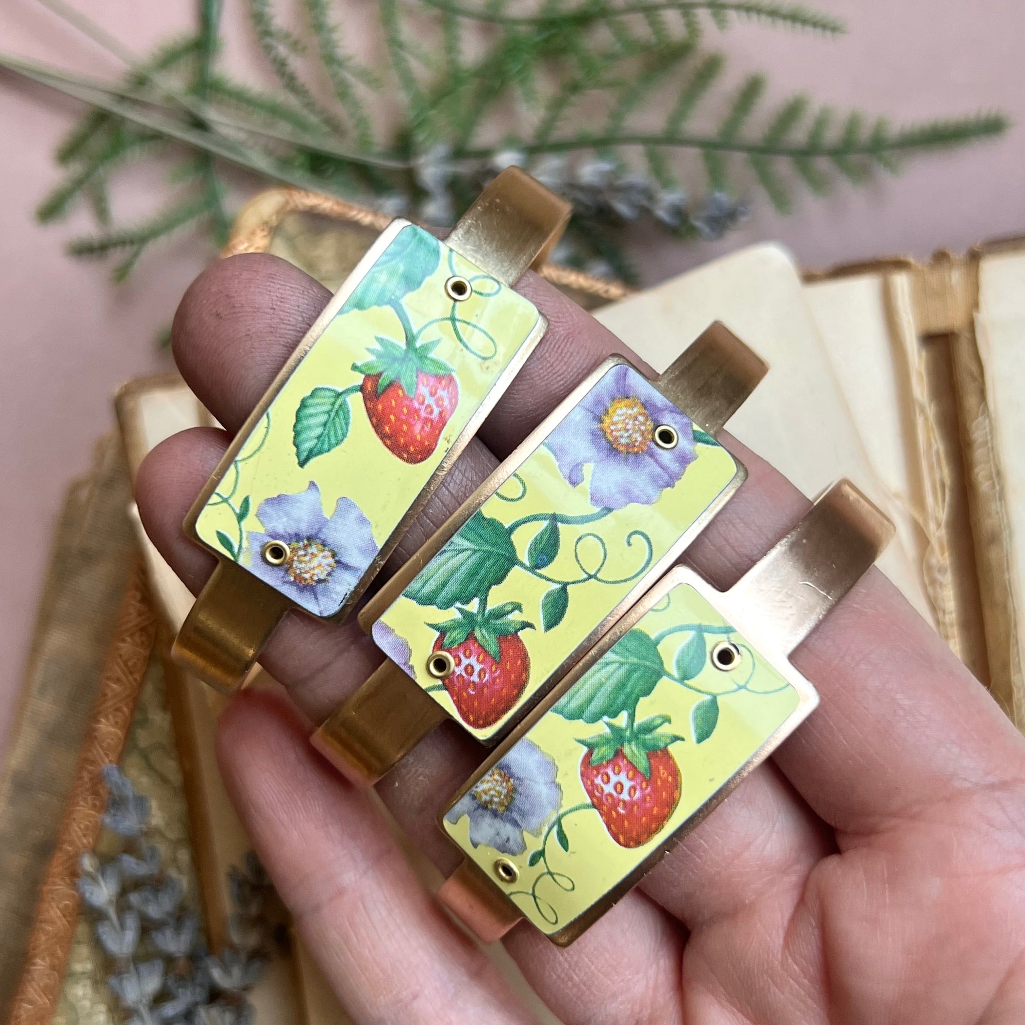 Cuff Bracelet ID Style, Strawberry Shortcake