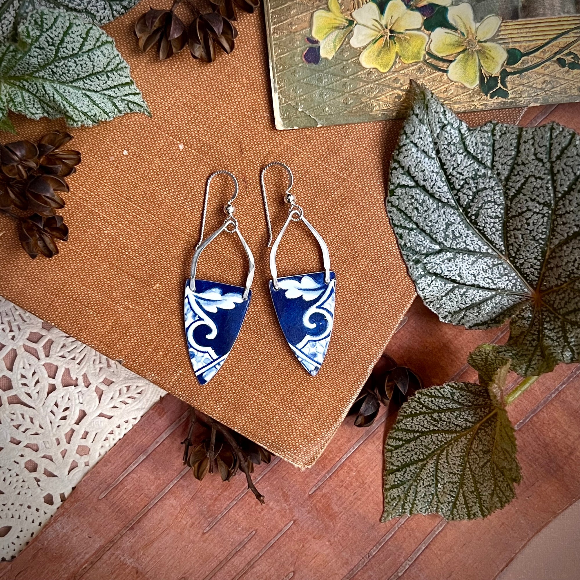 Elegant Dagger Earrings, Cobalt 3