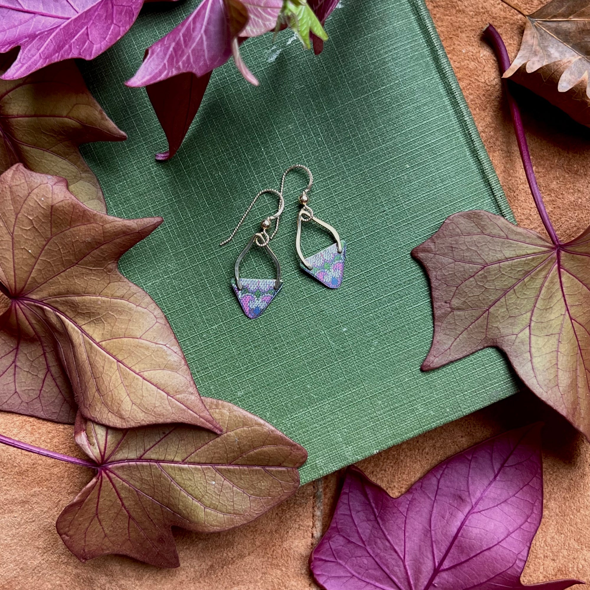 Velvet Tapestry, Tiny Point Earrings
