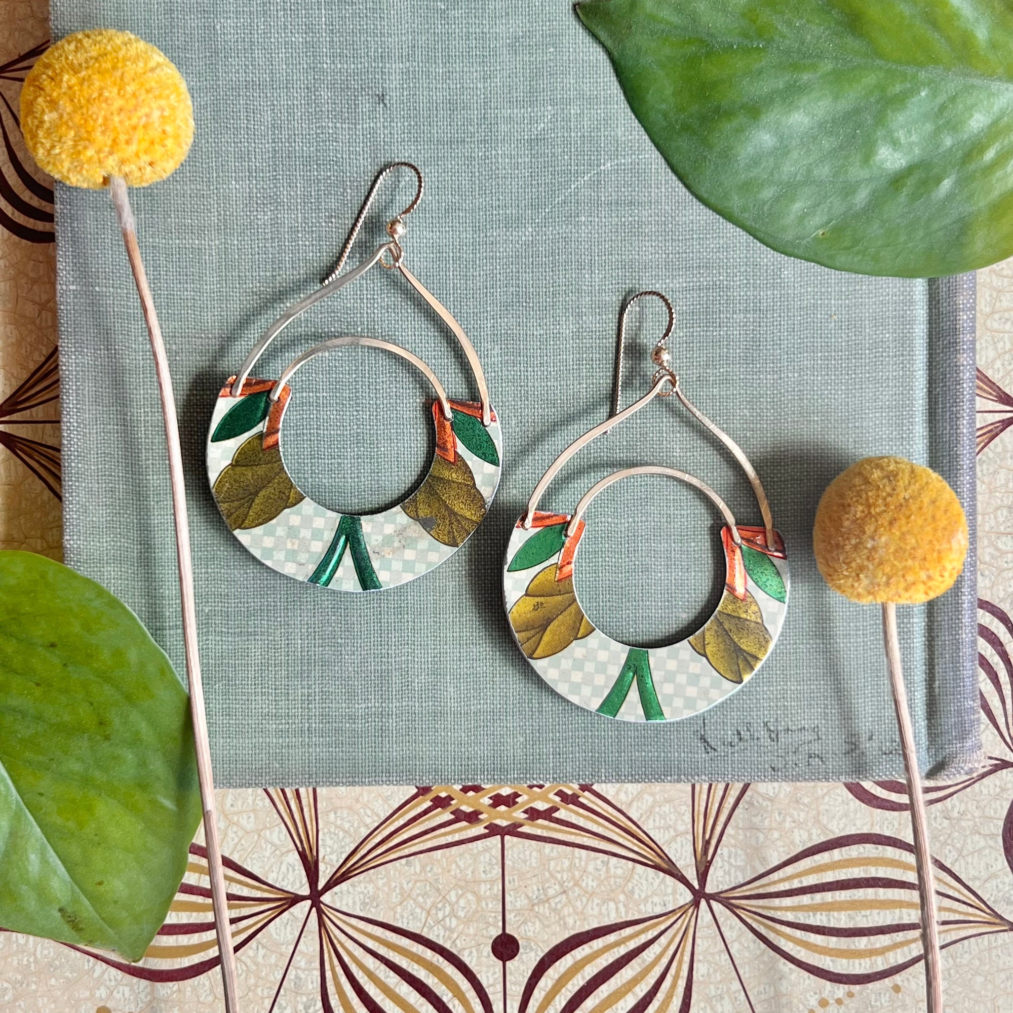 Sixties Metallic, Double Swing Earrings 3