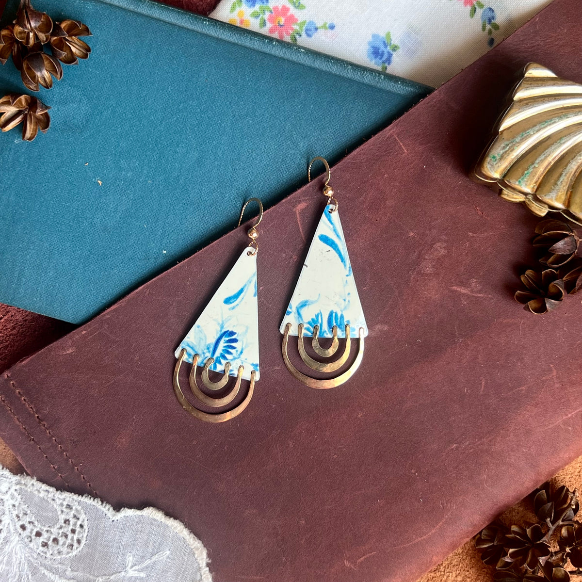 Azure Long Drape Earrings 3