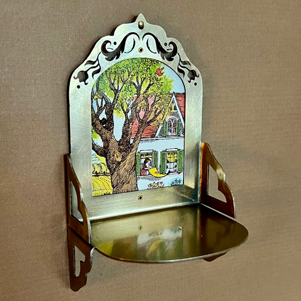 Petite Altar, Springtime Home, Rustic Antiqued Brass