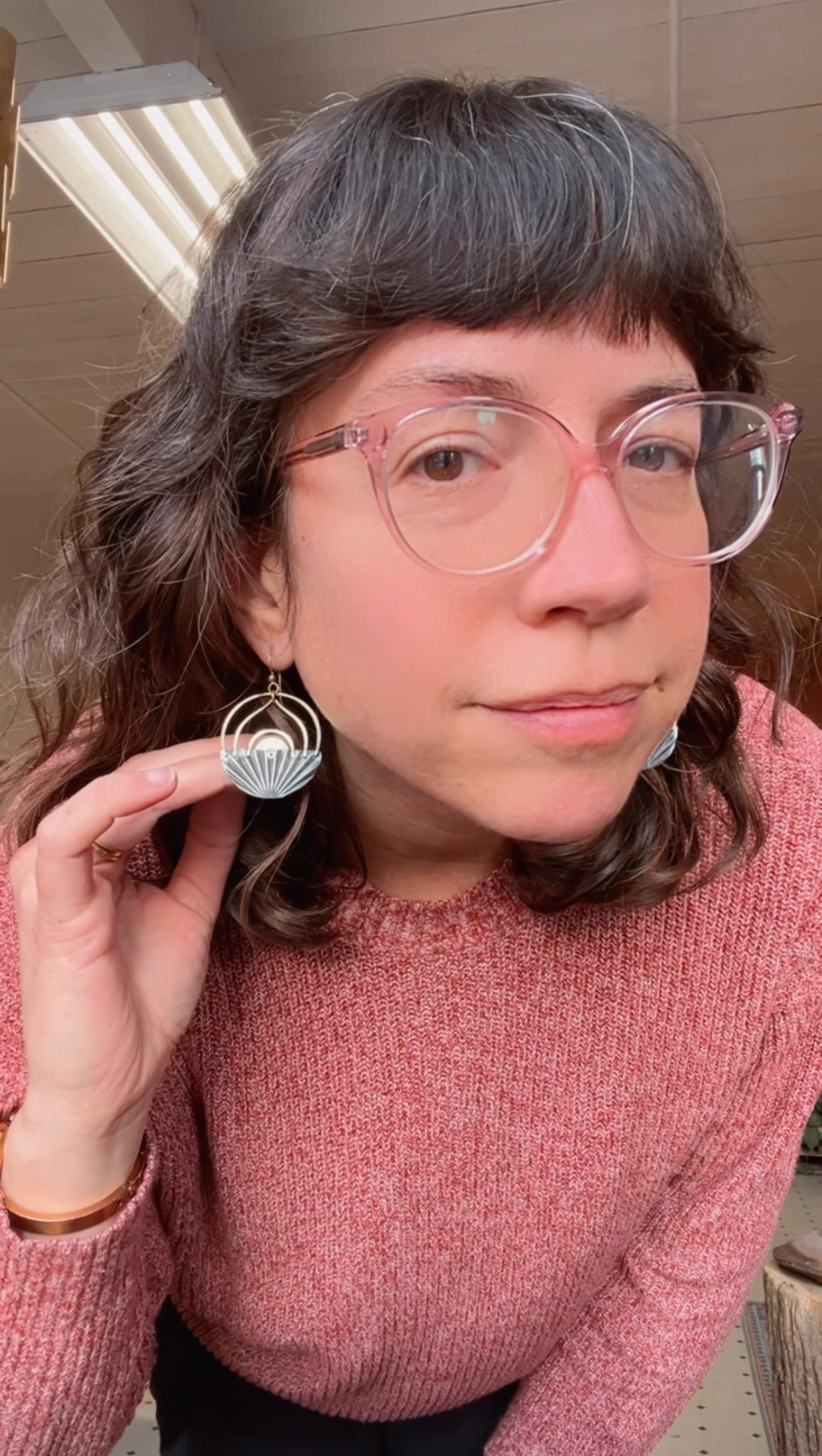 Daybreak Earrings, Mixed Metal Deco