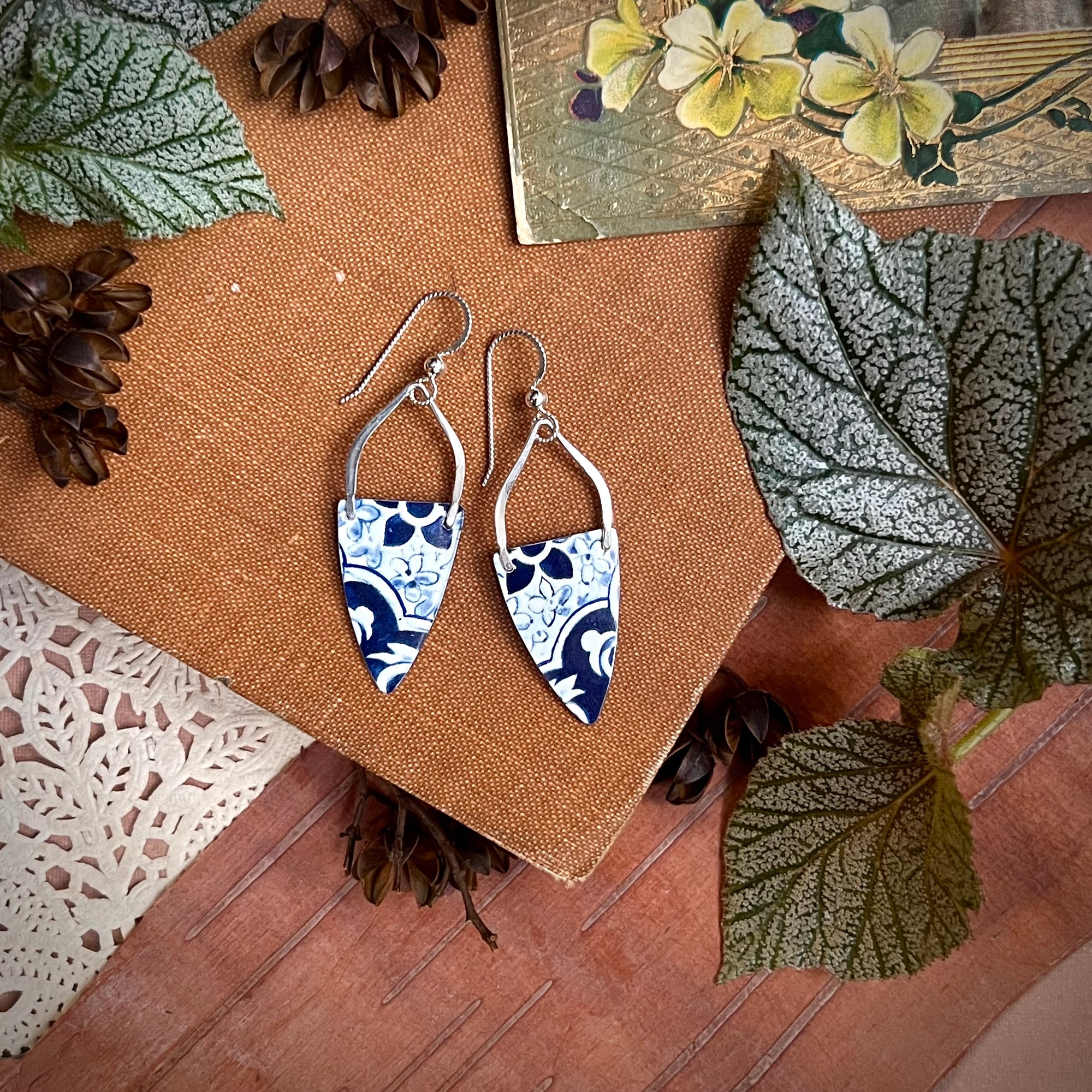 Elegant Dagger Earrings, Cobalt 6