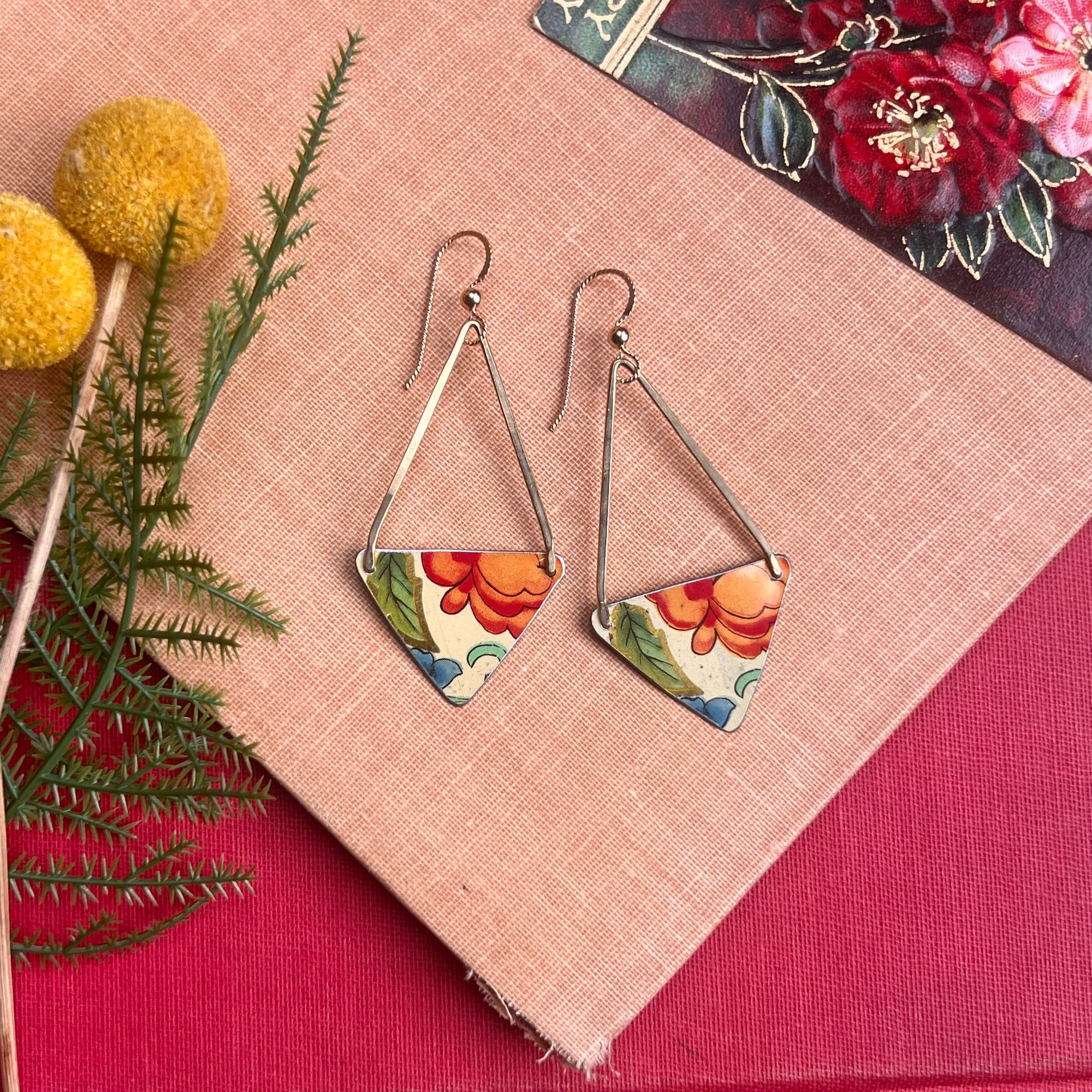 Floro, Long Triangle Earrings 2