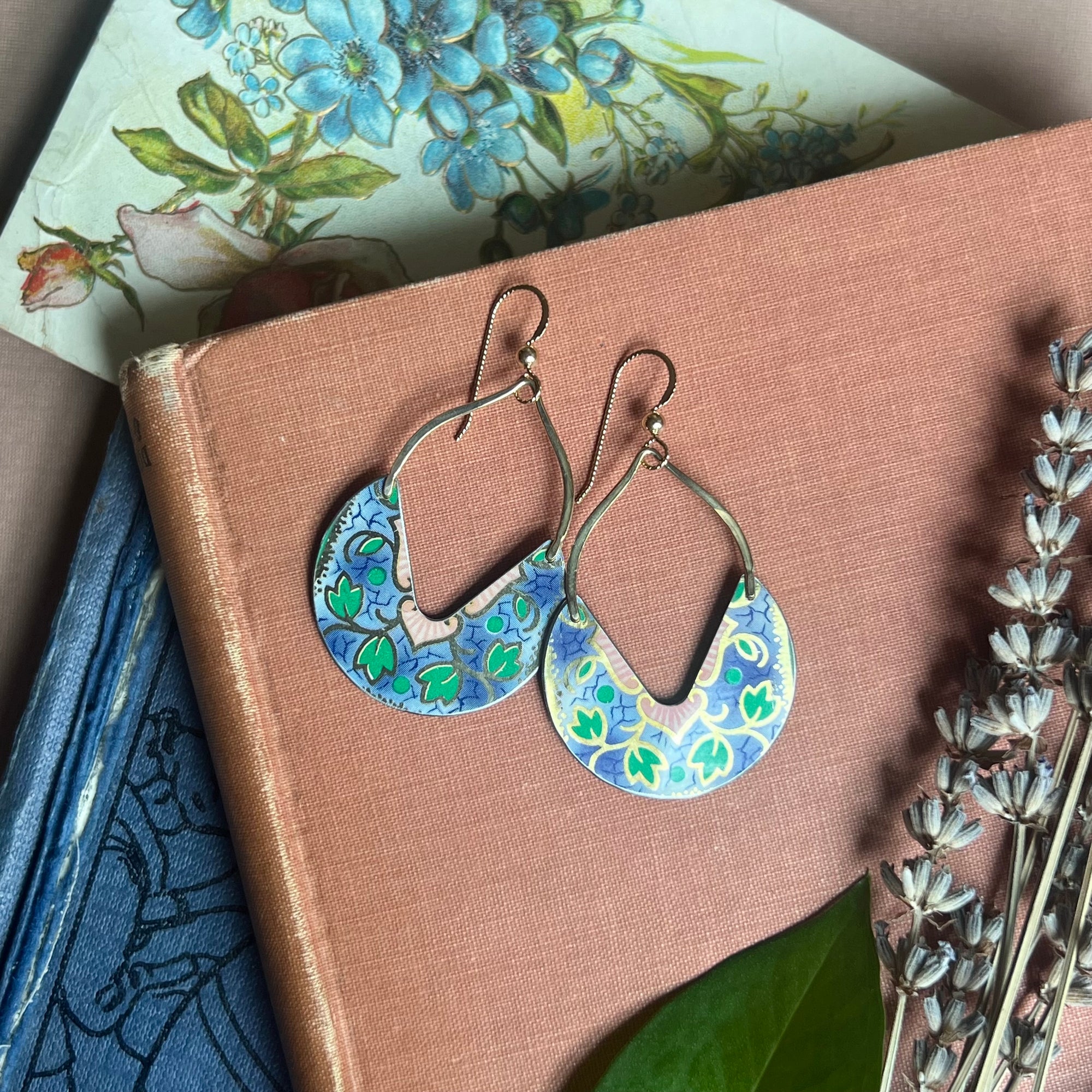 Sky Blue Keyhole Earrings